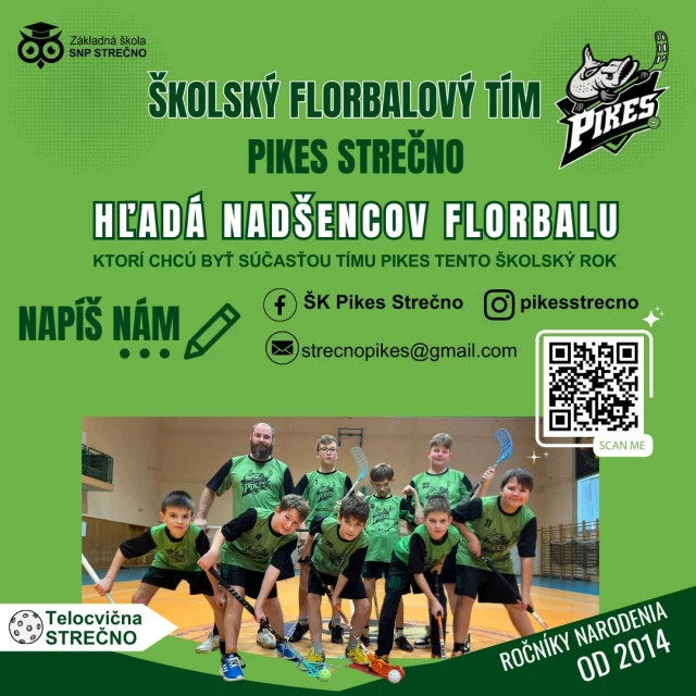 Hľadáme nadšencov florbalu.